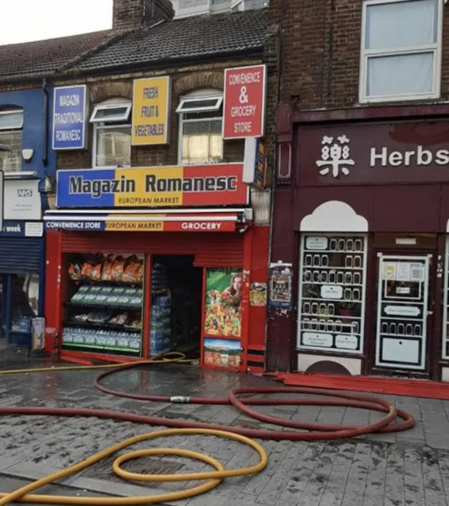 The fire destroyed half of the first-floor flat, There have been no reported injuries â€“ (ID 527315)