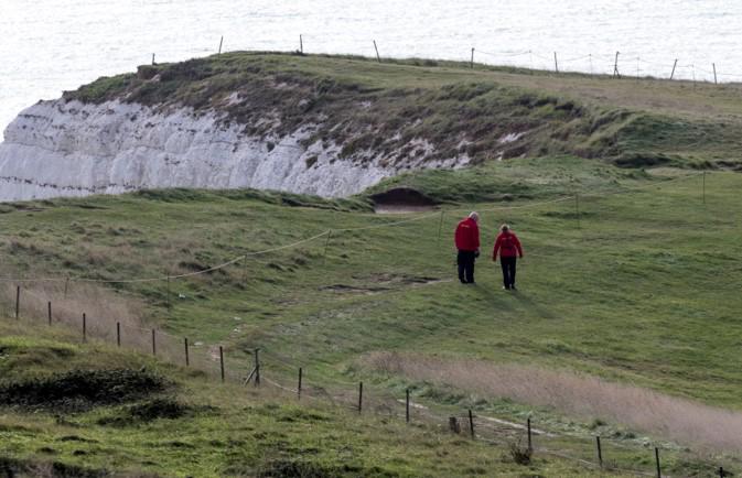 A Rope Fence Is Being Installed At Beachy Head To Remind Visitors To Stay Away From The Cliff Edge