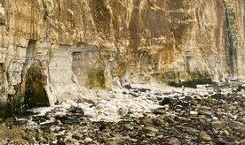 Warning To Walkers After Wave Cut Platforms Appear Below Cliffs In Peacehaven