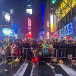 Thousands Flocked To Times Square To Watch The Ball Drop For The First Unrestricted New Year's Eve Party Since 2020, Despite The Gloomy And Misty Weather