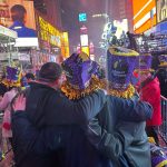 Thousands Flocked To Times Square To Watch The Ball Drop For The First Unrestricted New Year's Eve Party Since 2020, Despite The Gloomy And Misty Weather