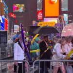 Thousands Flocked To Times Square To Watch The Ball Drop For The First Unrestricted New Year's Eve Party Since 2020, Despite The Gloomy And Misty Weather