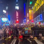Thousands Flocked To Times Square To Watch The Ball Drop For The First Unrestricted New Year's Eve Party Since 2020, Despite The Gloomy And Misty Weather