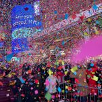 Thousands Flocked To Times Square To Watch The Ball Drop For The First Unrestricted New Year's Eve Party Since 2020, Despite The Gloomy And Misty Weather