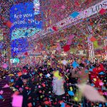 Thousands Flocked To Times Square To Watch The Ball Drop For The First Unrestricted New Year's Eve Party Since 2020, Despite The Gloomy And Misty Weather