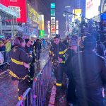 Thousands Flocked To Times Square To Watch The Ball Drop For The First Unrestricted New Year's Eve Party Since 2020, Despite The Gloomy And Misty Weather