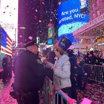 Thousands Flocked To Times Square To Watch The Ball Drop For The First Unrestricted New Year's Eve Party Since 2020, Despite The Gloomy And Misty Weather