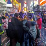 Thousands Flocked To Times Square To Watch The Ball Drop For The First Unrestricted New Year's Eve Party Since 2020, Despite The Gloomy And Misty Weather