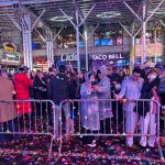 Thousands Flocked To Times Square To Watch The Ball Drop For The First Unrestricted New Year's Eve Party Since 2020, Despite The Gloomy And Misty Weather