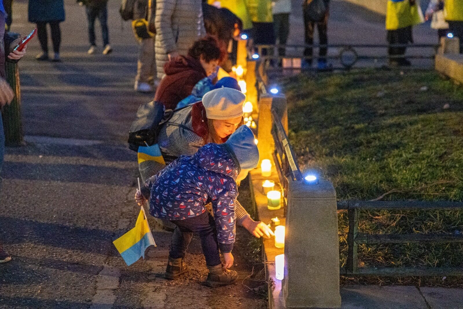 Vigil Held Commemorating One Year Of Russia's War In Ukraine