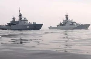 Hms Mersey In Estonia As All Three Uk Armed Services Operating In Support Of Estonian Security