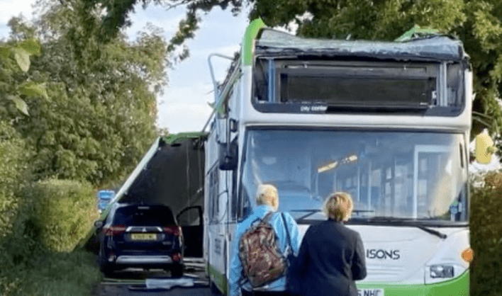 School Bus Crash Leaves Two Children Hospitalised After Roof Ripped Off