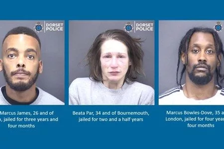 Three County Lines Drug Dealers In Bournemouth Have Been Jailed After A Series Of Warrants