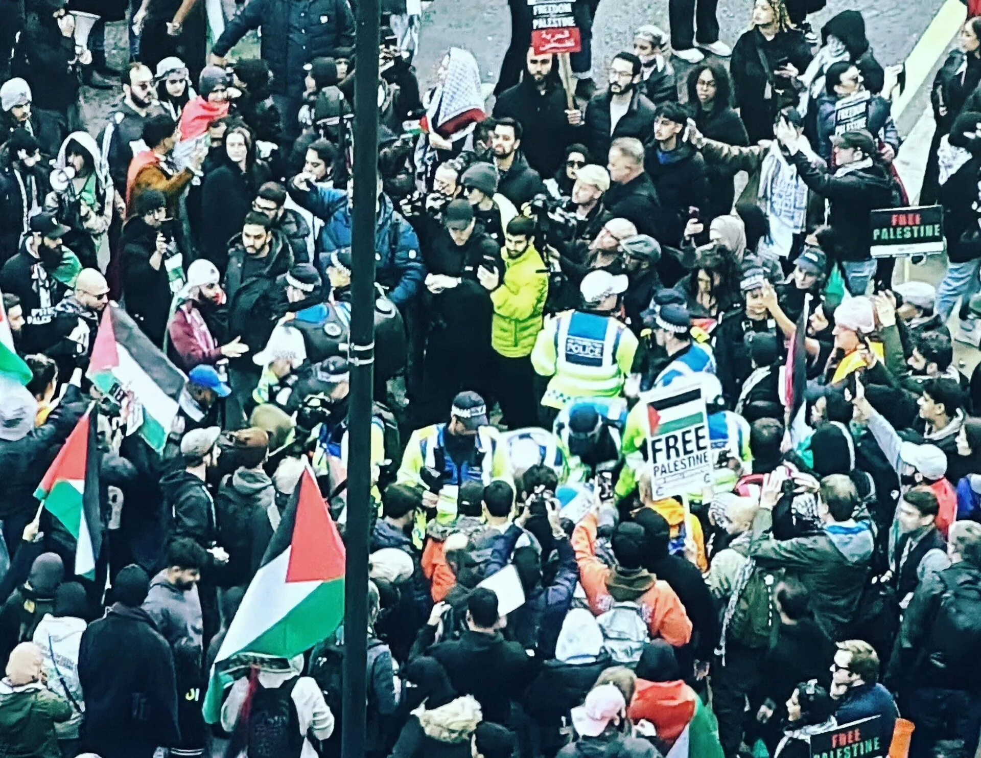 Five people arrested during protests in central London on Saturday have been charged
