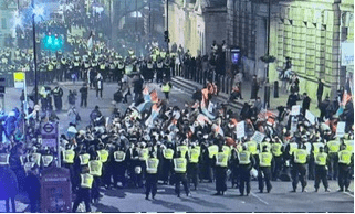 Police have arrested a further seven people during today’s protests in central London