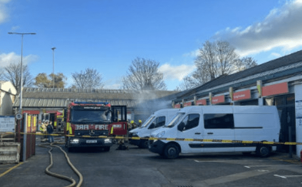 Large Fire At Greenwich Industrial Depot, 70 Firefighters Respond