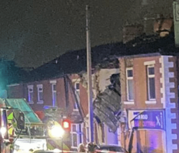 House Collapses in Blackburn Following Massive Explosion