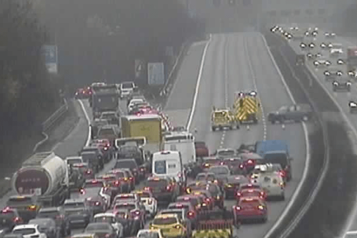 Major Collision on M25 Anticlockwise Causes Road Closure and Heavy Traffic