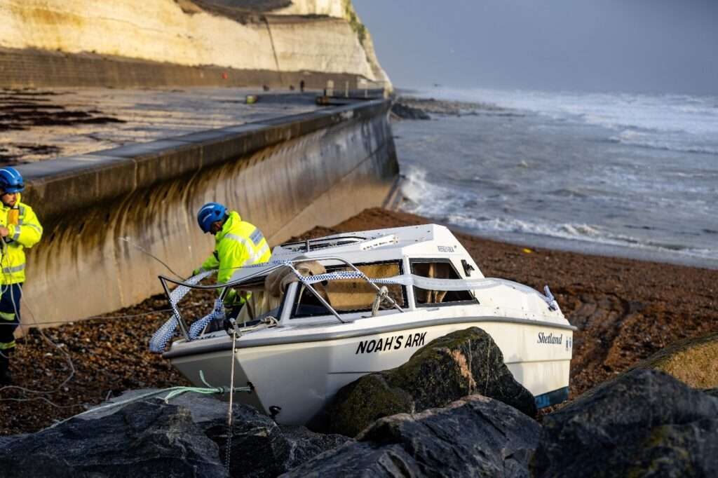 Mysterious ‘Noah’s Ark’ Washes Ashore: Coastguards Secure Vessel and Investigate Enigma