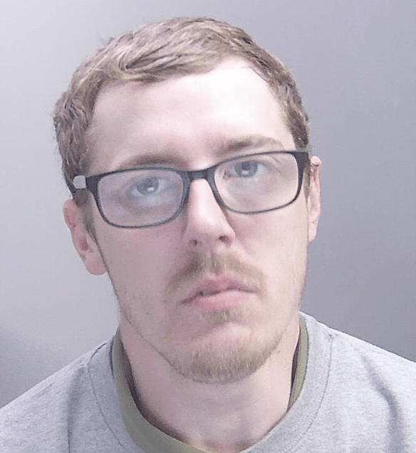 A man who drove a stolen vehicle head-on into a car carrying three generations of family has been jailed.