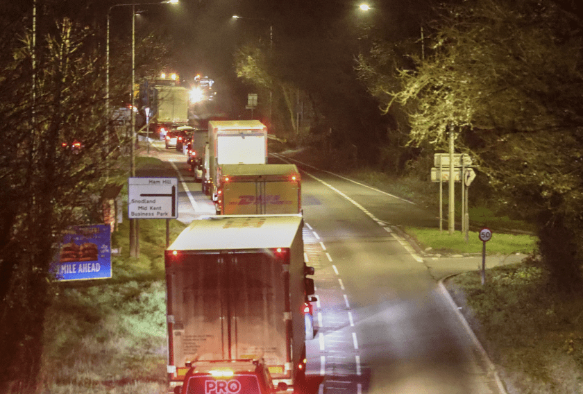 Van Overturns After Collision Near Snodland