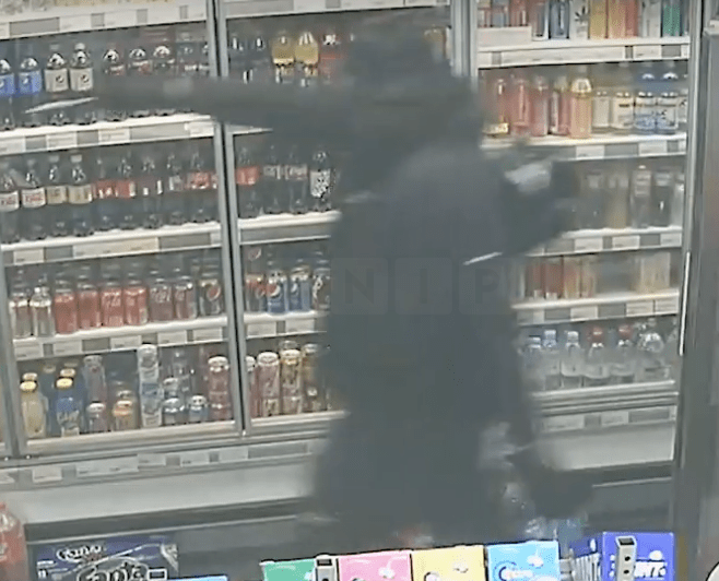 A robber who threatened his victims with a meat cleaver before fleeing empty-handed has been jailed for more than eight years