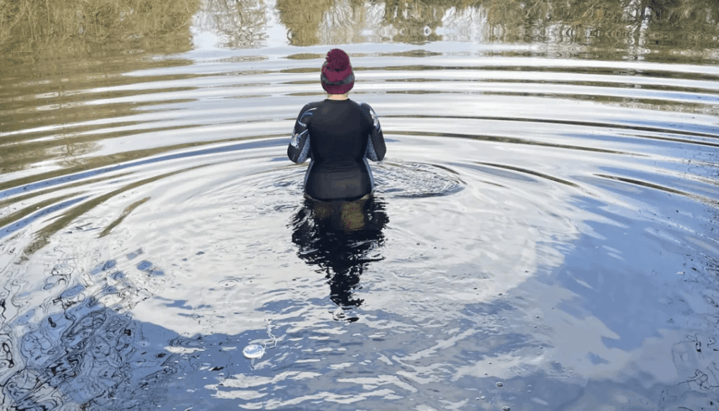 Community First Responder Becky Takes on Cold-Water Challenge