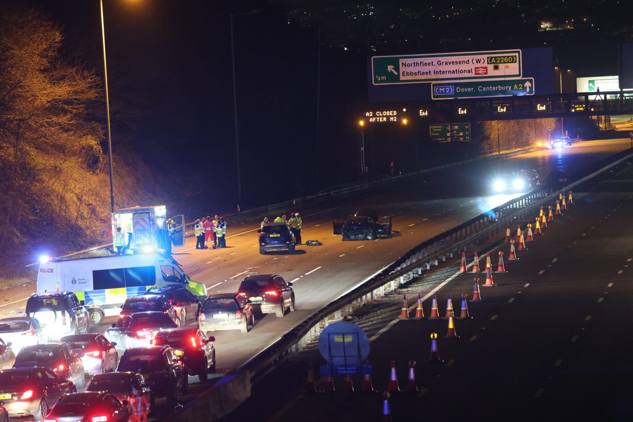Major Incident on A2 Eastbound Prompts Road Closure and Safety Advisory