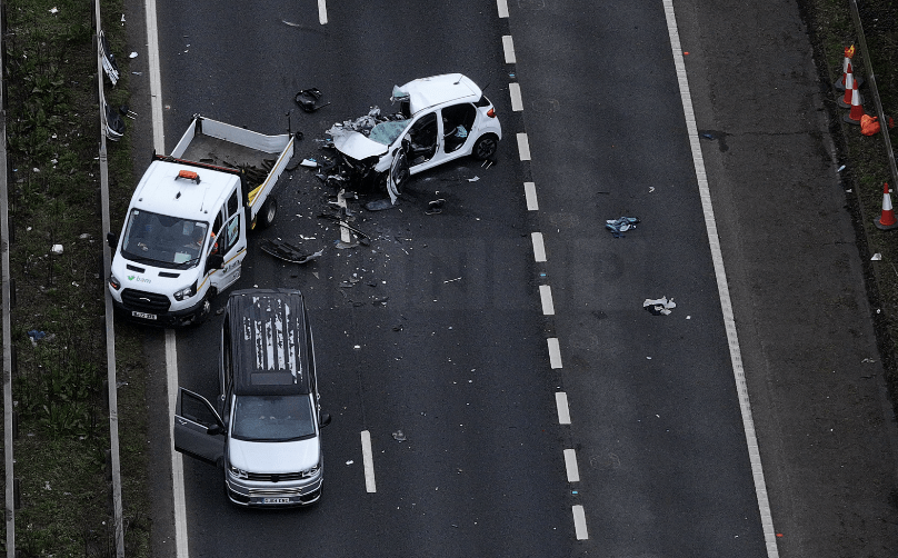 M2 Closed in Kent Following Serious Collision traffic being turned  for collision invesigation work near Sittingbourne