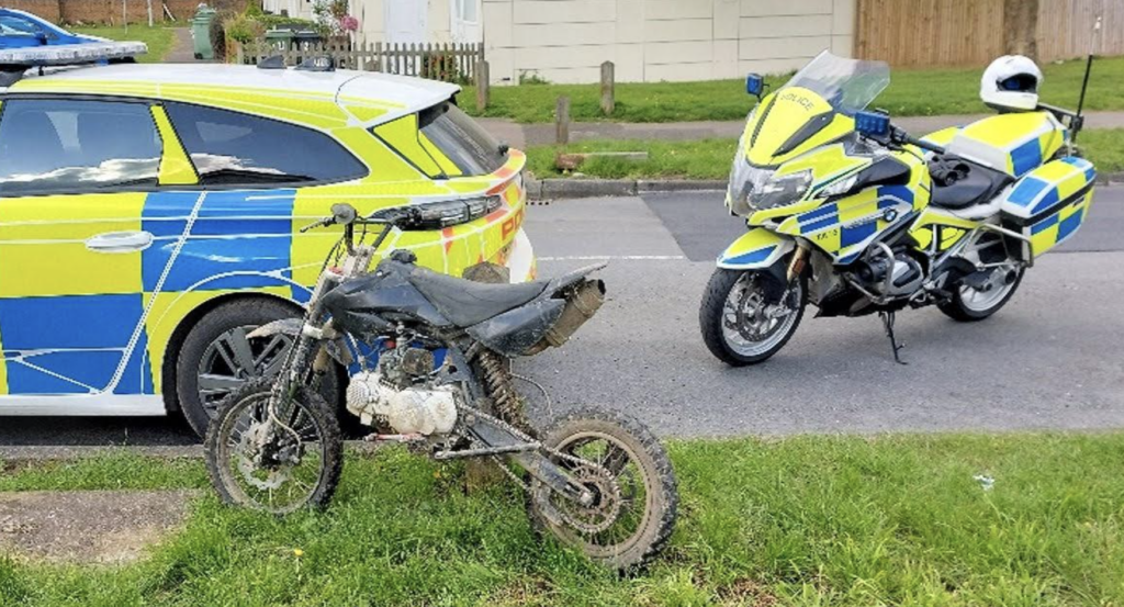 An off-road bike has been seized by officers as part ongoing enforcement to tackle anti-social behaviour in areas of Maidstone