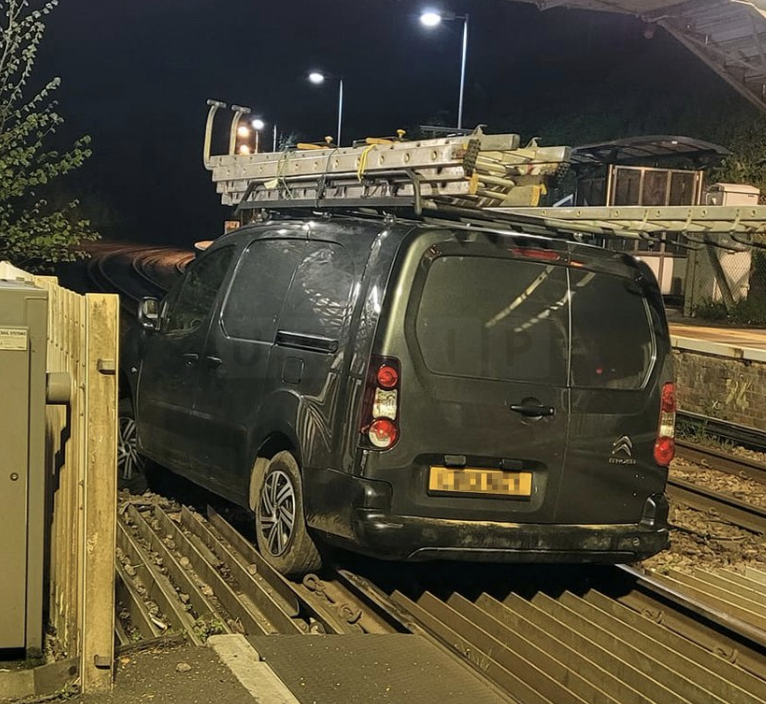 Man Arrested for Allegedly Driving Van onto Train Tracks While Drunk in East Farleigh