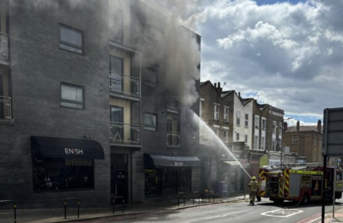 Fire Breaks Out at Block of Flats and Restaurant in Peckham
