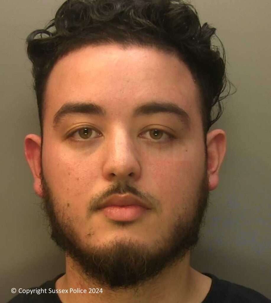 A thief who brandished an Angle Grinder during a robbery has been jailed for a series of offences in Brighton