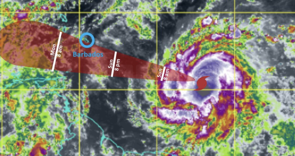 Hurricane Beryl Rapidly Intensifying, Heading for Barbados
