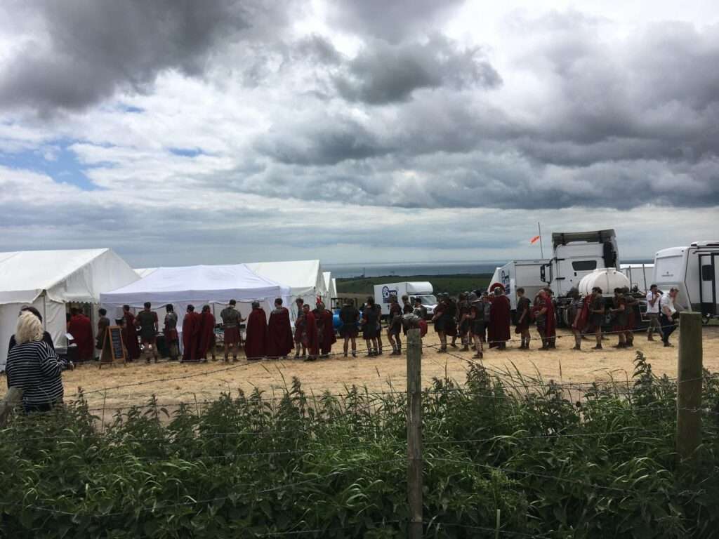 Feast Fit for Gladiators: ‘Gladiator II’ Cast Queues for Lunch in Costume