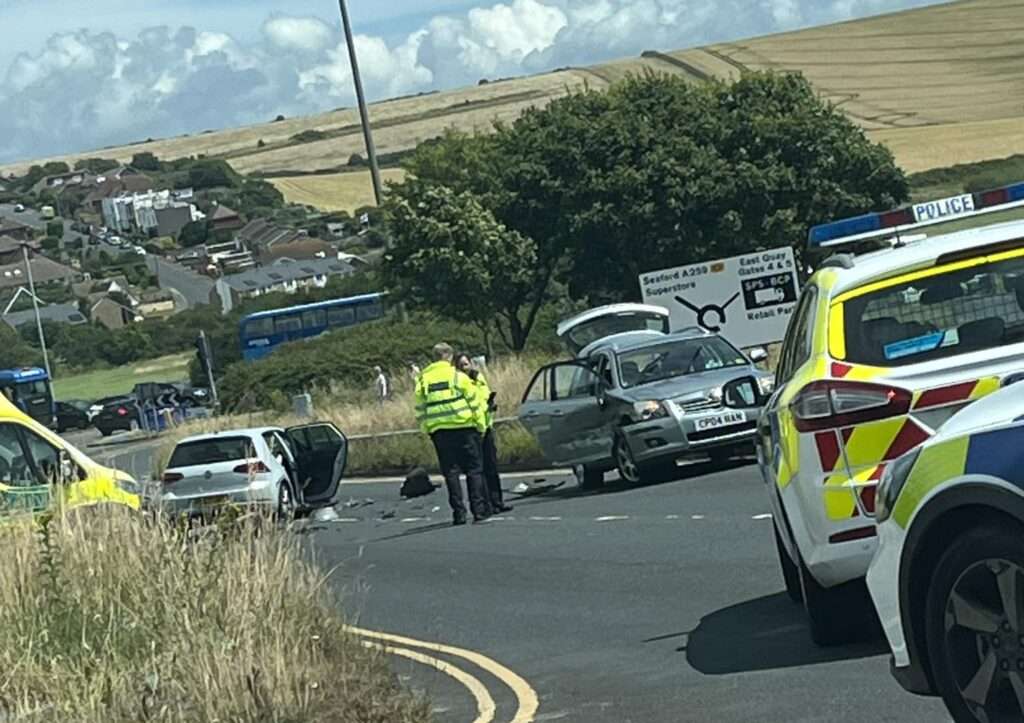 Road Reopens After Two-Car Crash on Newhaven Flyover