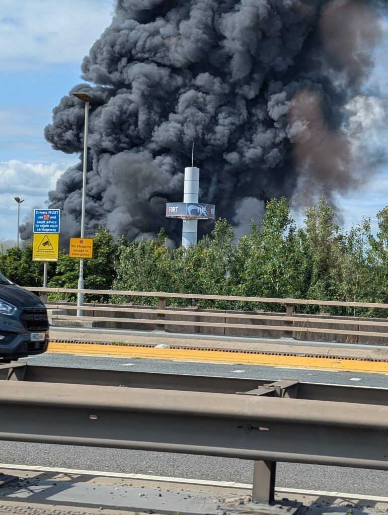 Major Fire at Birmingham Industrial Park