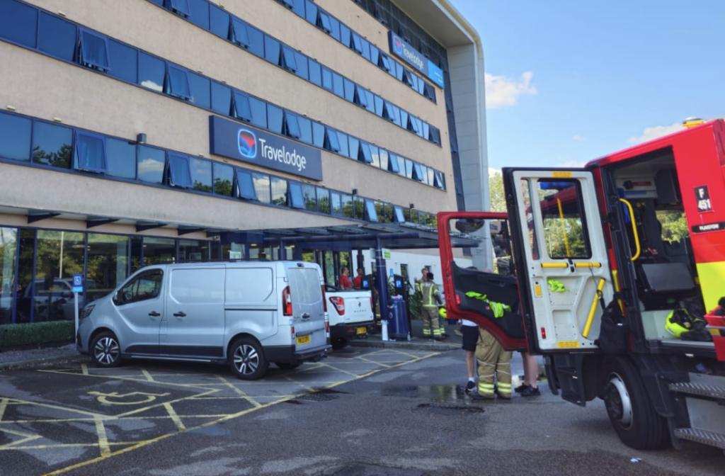 Eight Fire Engines called to Travelodge Blaze in Silvertown East London