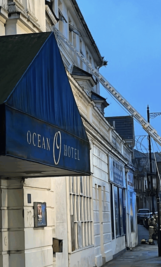 Firefighters Respond to Third Blaze at Sandown’s Derelict Ocean Hotel in One Week