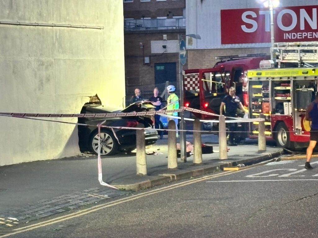 Vehicle Lodged Inside House After Crash Near Eastbourne Shopping Centre