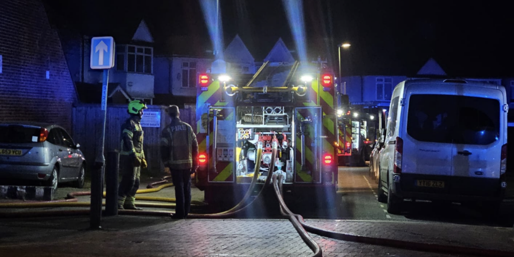 Fire Crews Battle Blaze at Carshalton Market Shed Amid Explosion Fear