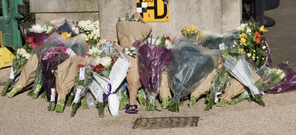 Flowers and Tributes Left at Scene Where Student Aalia 21, Was Killed in Horror Strand Crash
