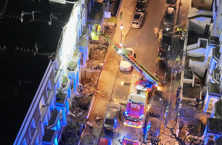 Watch Notting Hill House Collapse Horror as Residents Flee Crumbling Buildings in Middle of the Night
