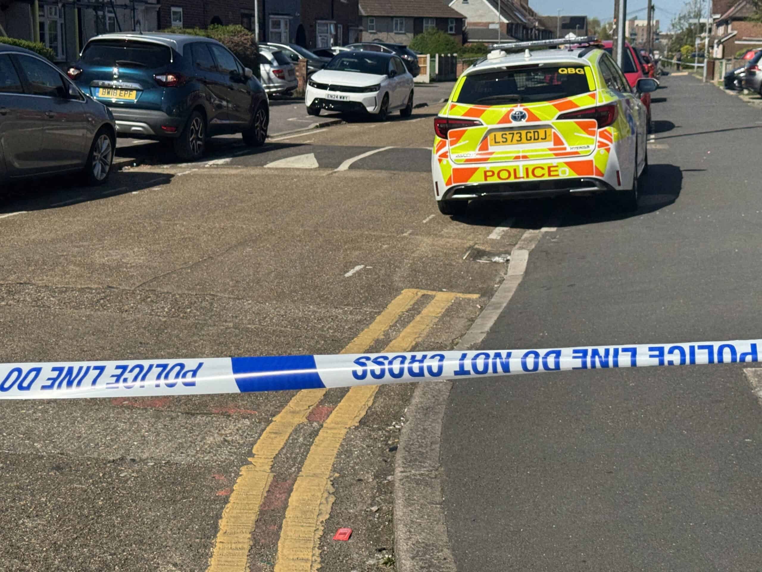 Crime Scene in Place on Marlborough Road, Dagenham After Police Incident