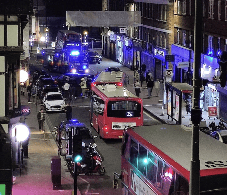 Emergency Services Respond to Four-Car Collision Outside Nando’s in Beckenham