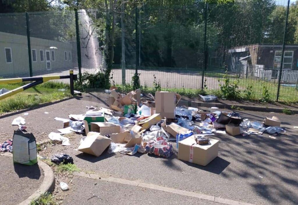 Chaos in Wallington as Evri Packages Found Dumped Near School