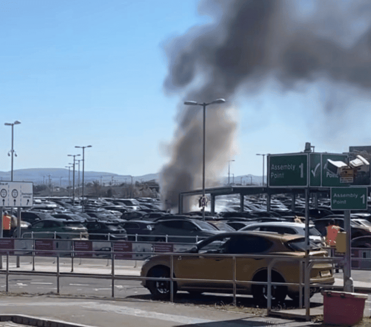 Fire Crews Extinguish Vehicle Blaze at Edinburgh Airport Car Park