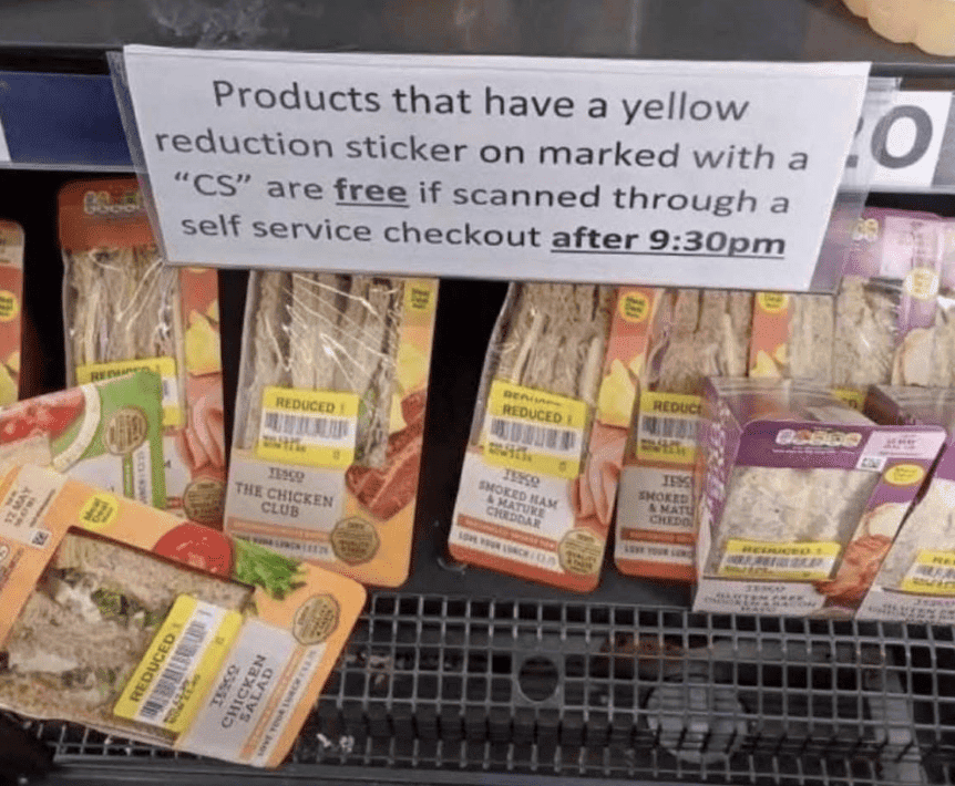 Tesco Trials Free Late-Night Yellow Sticker Scheme to Cut Food Waste
