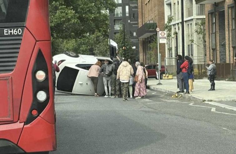 Man Hospitalised After Car Overturns in Albany Road Collision