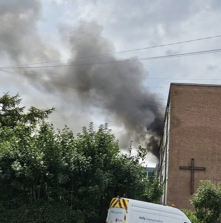 Public Health Warning Issued as Fire Breaks Out in Derelict Building in Chatham
